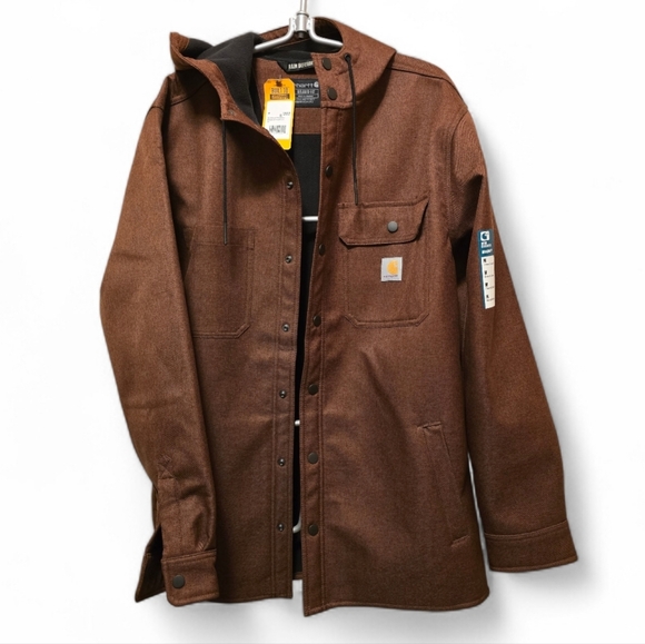 Carhartt Other - Carhartt Men's Rain Defender Relexed Fit Chestnut Shirt Jacket-fleece Lined